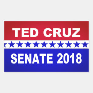 Rectangular Ted Cruz, pegatina del Senado 2018