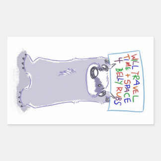 Rectangular Ten Badger - Will Travel - Pegatina