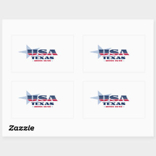 Rectangular Texas Mi Pegatina de estado de origen