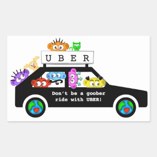 Rectangular UBER - pegatina Goober