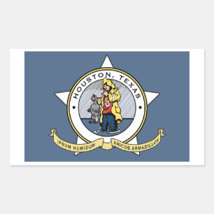 Rectangular Una nueva bandera para el pegatina de Houston