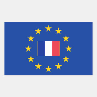 Rectangular Unión Europea Francia Rectangle Pegatina