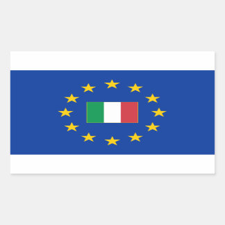Rectangular Unión Europea Italia Rectangle Pegatina