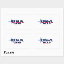 Rectangular Utah Mi Pegatina del estado de origen