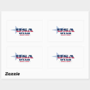 Rectangular Utah Mi Pegatina del estado de origen