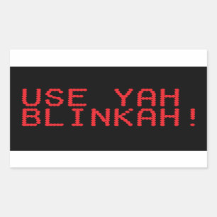 Rectangular ¡UTILICE YAH BLINKAH! pegatina