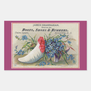 Rectangular Victorian Shoe Pegatina