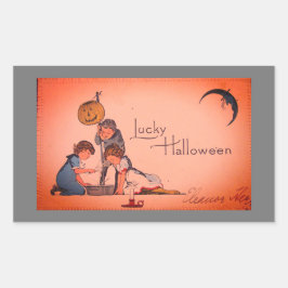 RECTANGULAR VINTAGE HALLOWEEN PEGATINA RECTANGLE