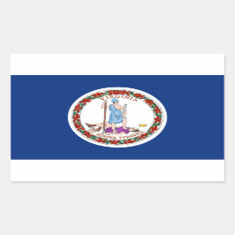 Rectangular Virginia State Flag Pegatina