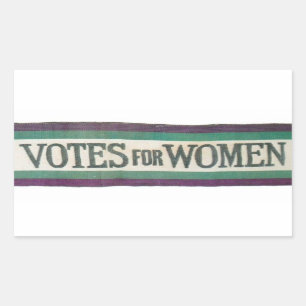 Rectangular Votos del Suffragette para el pegatina de las