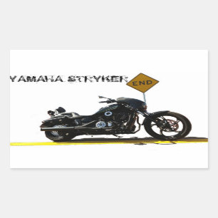 Rectangular Yamaha Stryker pegatina "del extremo"