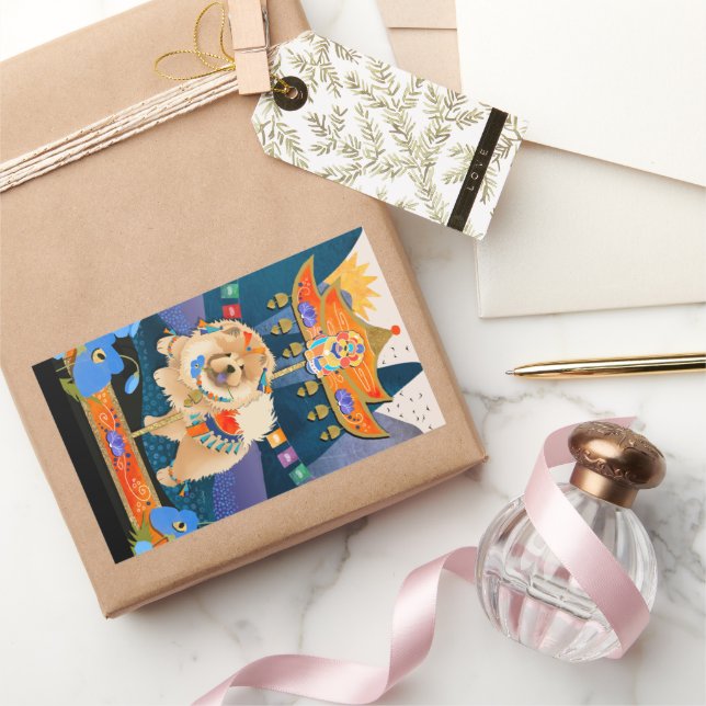 Rectangular ZEN CARNIVAL Pegatina RECTANGLE Chow (Regalar)