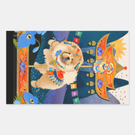 Rectangular ZEN CARNIVAL Pegatina RECTANGLE Chow