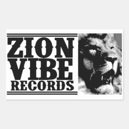 Rectangular ZION VIBE LION Pegatina