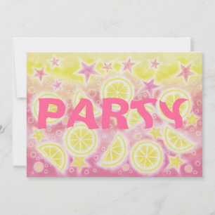 Rectángulo de invitación a fiesta de cumpleaños Le