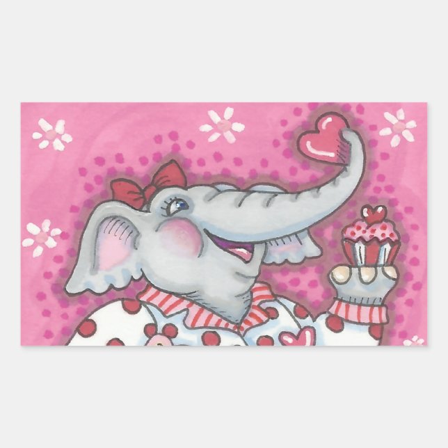 Rectángulo de los PEGATINAS de Elephant Squerido V (Anverso)