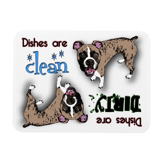 Rectángulo del Boxeador Imán del Lavavajillas (Horizontal)