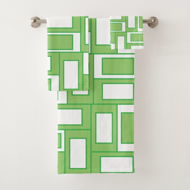 Rectángulo geométrico blanco verde  (In situ)