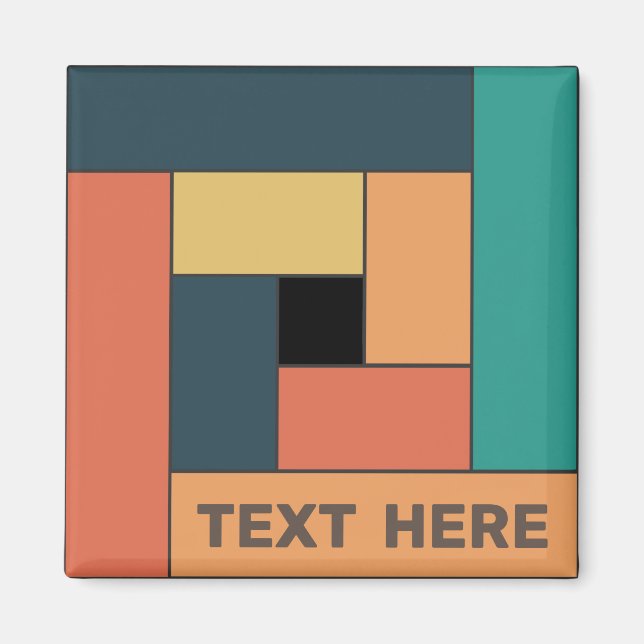 Rectángulos geométricos (ver2) con cualquier imán  (Frente)