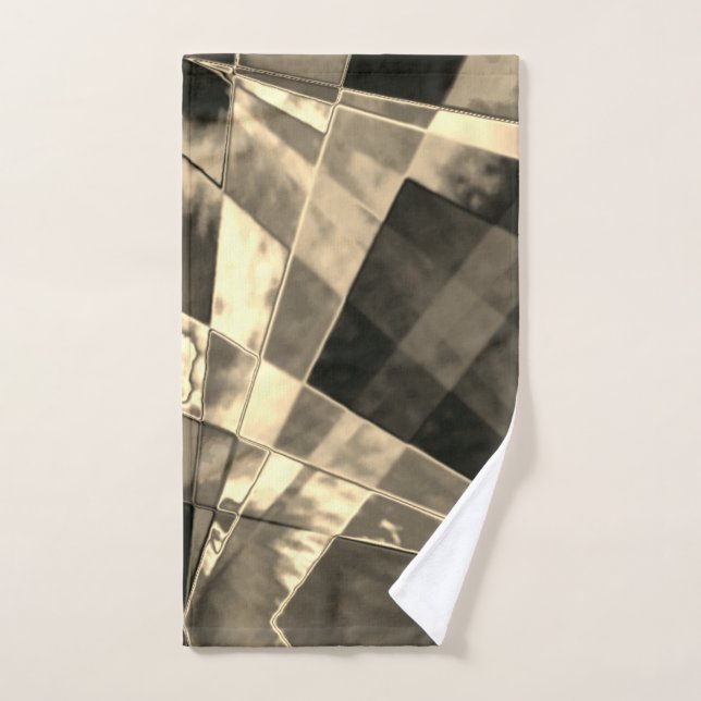 Rectángulos inclinados en tonos madera o beige? (Toalla de mano)