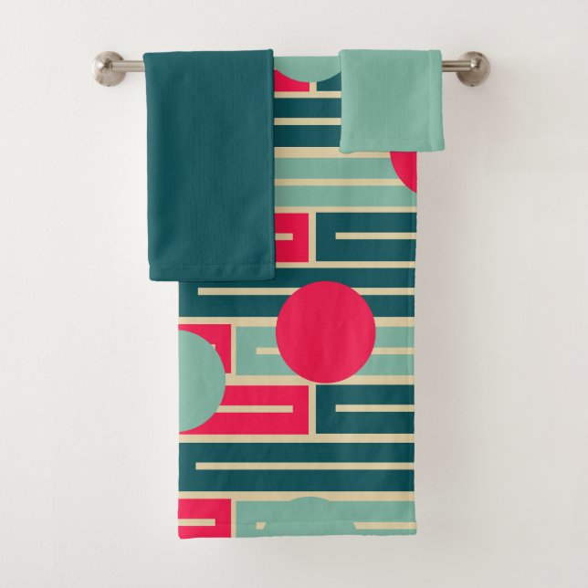 Rectángulos rosados, azules claros, Verde azulados (In situ)