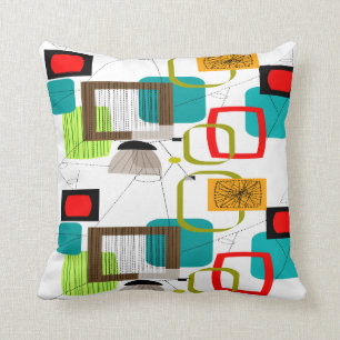 Rectángulos y círculos modernos de almohada de med