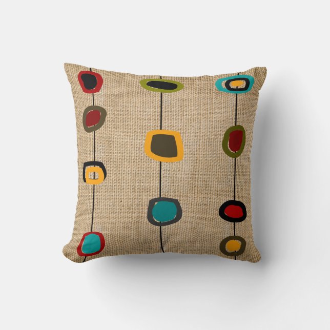 Rectángulos y círculos modernos de la almohada de (Anverso)