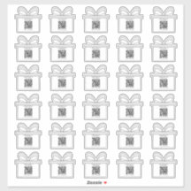 Recuadro de regalo Mínimo Tema QR Código Pegatinas