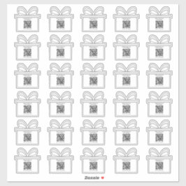 Recuadro de regalo Mínimo Tema QR Código Pegatinas