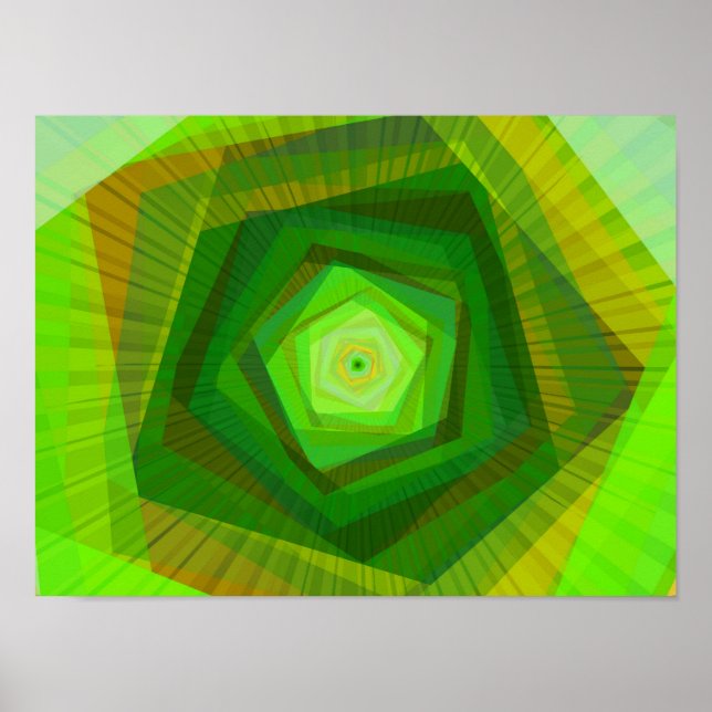 Recuadros Guay Resumen arte fractal fino (Frente)