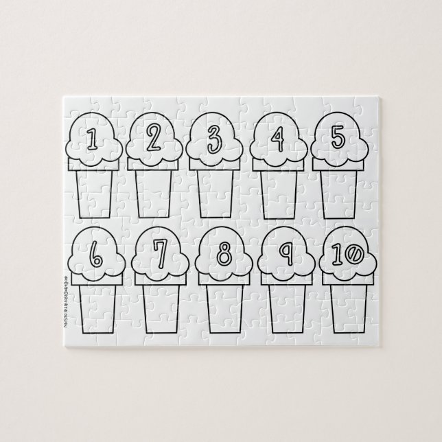 Recuento de colegios de casa colorear rompecabezas (Horizontal)