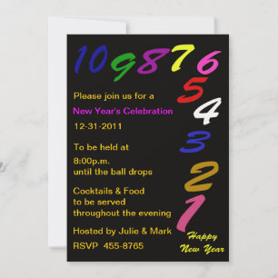 Recuento de invitación de Año Nuevo