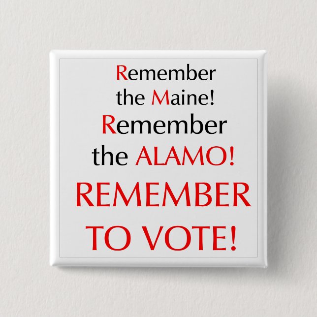 ¡RECUERDA A VOTAR! Chapa (Anverso)