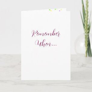 Recuerda cuando Tarjeta de Felicitación