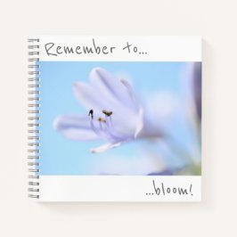 Recuerda florecer Cuaderno de Flor Morada Azul