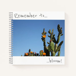 Recuerda florecer Cuaderno de flores de cactus