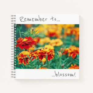 Recuerda florecer Cuaderno de flores de Marigold