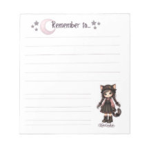 Recuerda - Libreta de la Luna Gótica de Gato