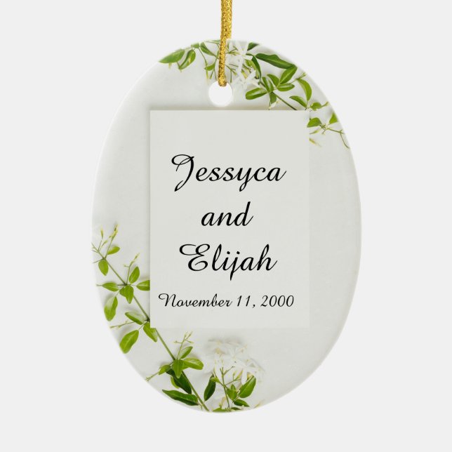 Recuerdame Adorno Cerámico/Ovalado Favor de Boda (Frente)