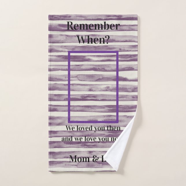 ¿Recuerdas Cuándo? Púrpura y blanca turbia con ima (Toalla de mano)