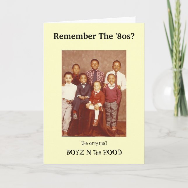 ¿Recuerdas los 80? Tarjeta de felicitación Boyz N  (Anverso)