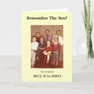 ¿Recuerdas los 80? Tarjeta de felicitación Boyz N