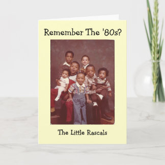 ¿Recuerde los años 80?  Pequeña tarjeta de