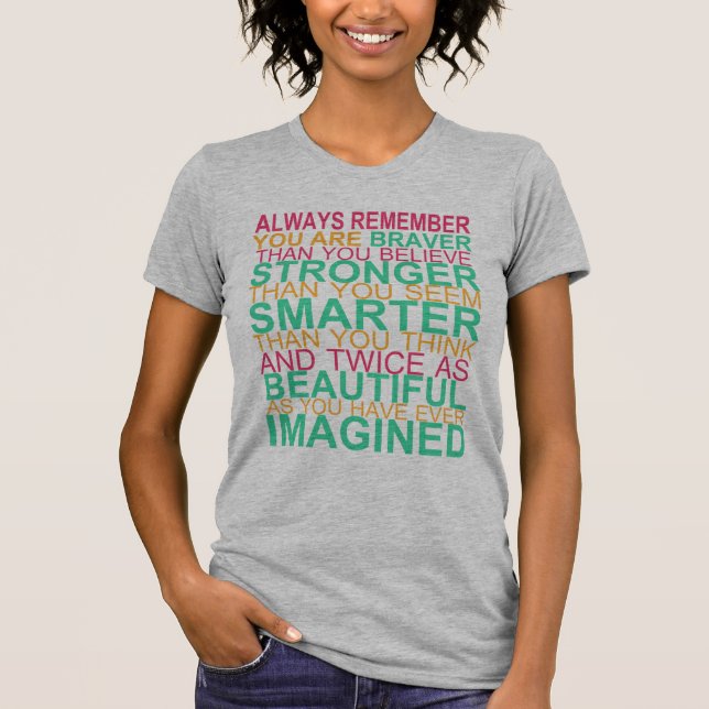 Recuerde SIEMPRE… la camiseta INSPIRADORA (Anverso)