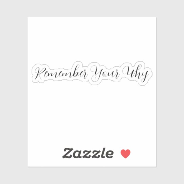 Recuerde Su Porqué Pegatina, Pegatina Motivador, P (Hoja)