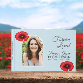 Recuerden libro de invitados para el funeral azul 