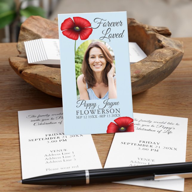 Recuerden tarjetas de ceremonias funerarias de cie (Upload your photo and funeral details. So sorry for your loss)