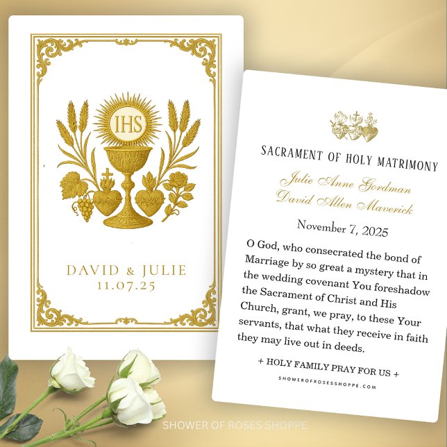 Recuerdo de Boda Católico de Eucaristía y Tres Cor (Subido por el creador)