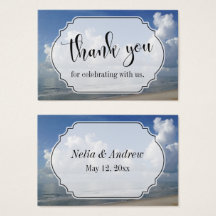 Recuerdo de Boda con Tema de Playa Agradecimiento