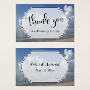Recuerdo de Boda con Tema de Playa Agradecimiento